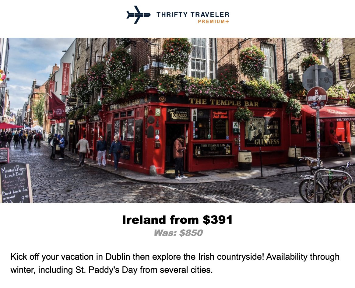 Ireland flight deal