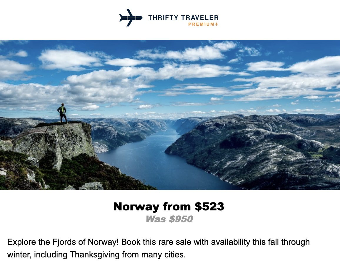 Norway flight deal