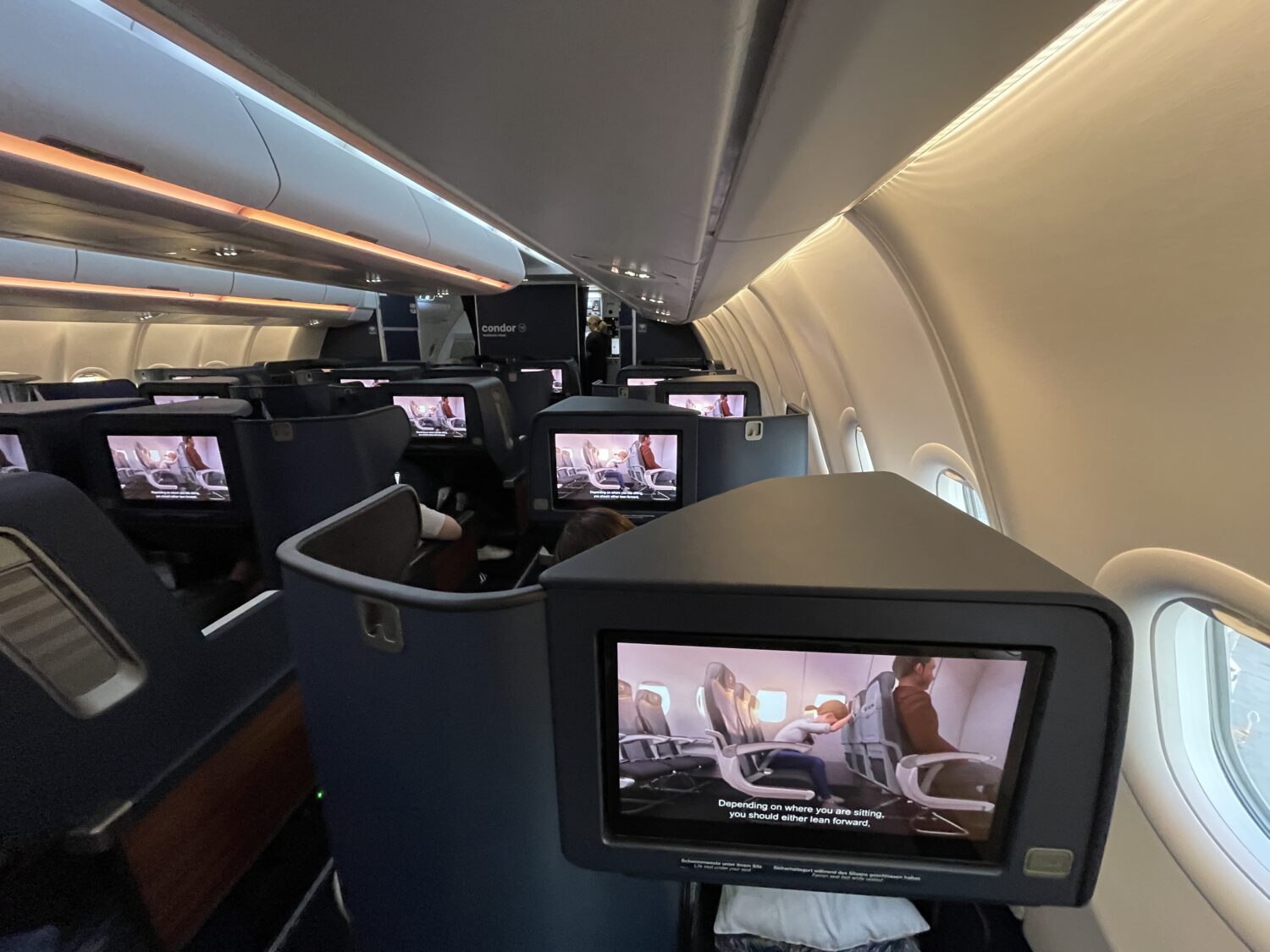 Condor Airlines Business Class TV