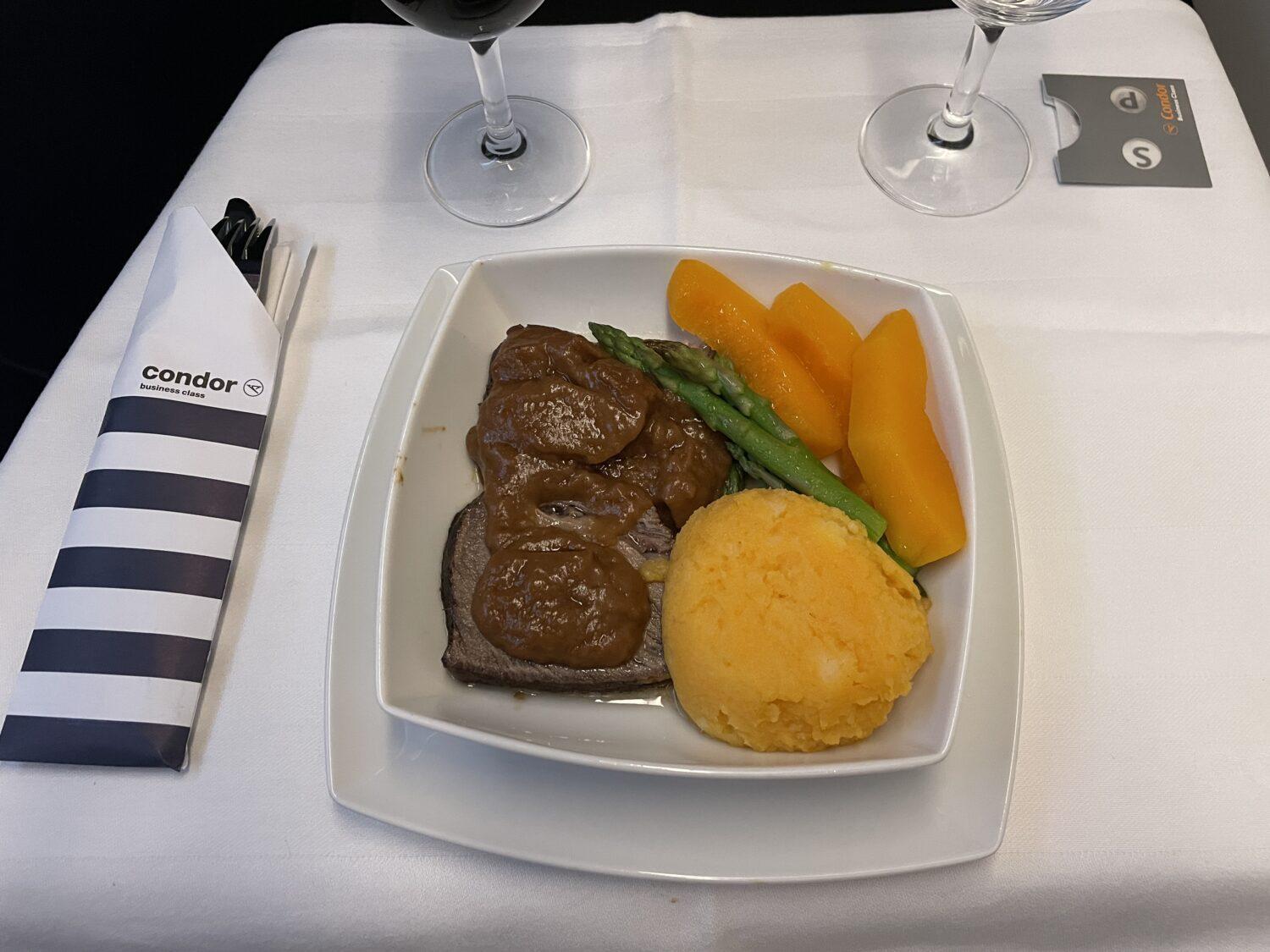 Condor Airlines Business Class Food