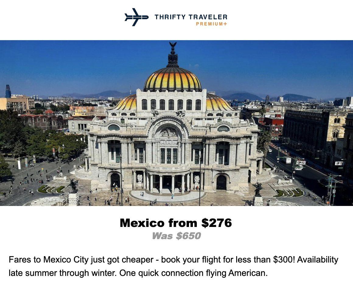 Mexico city flight deal