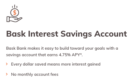 Bask interest savings account overview