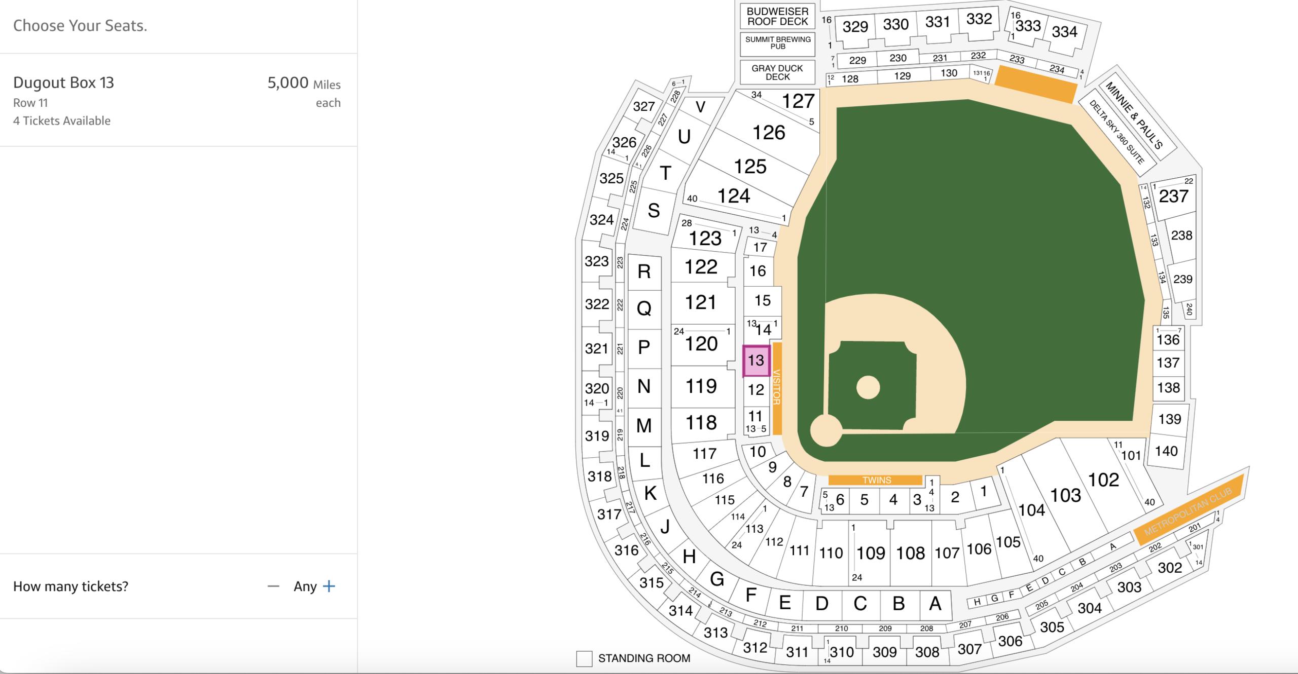 Redeem Capital One miles for MLB Tickets