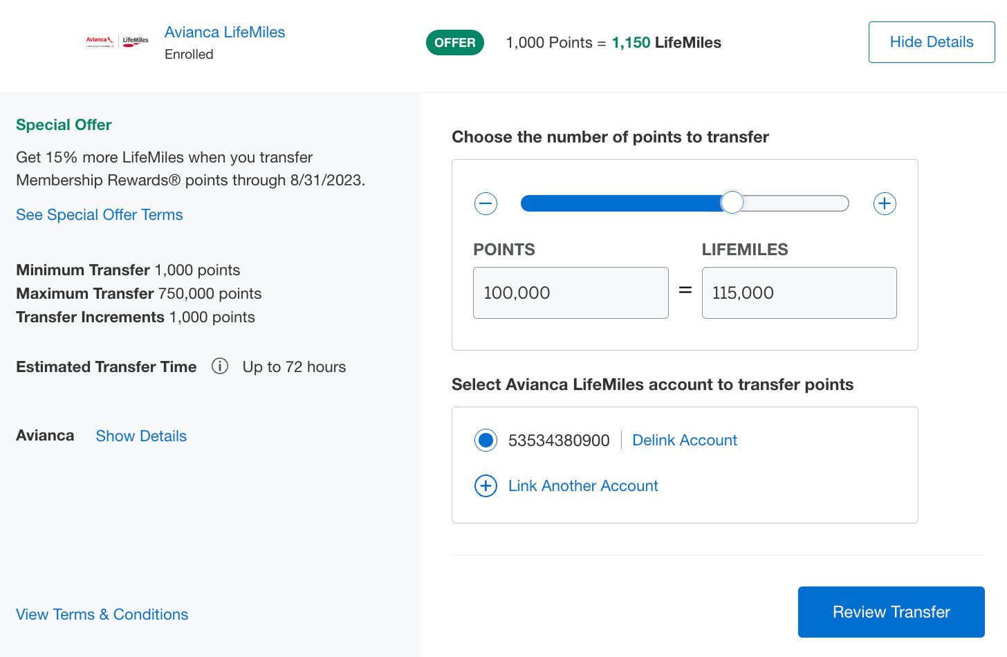 amex transfer
