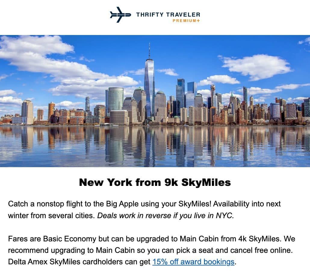 new york skymiles deal