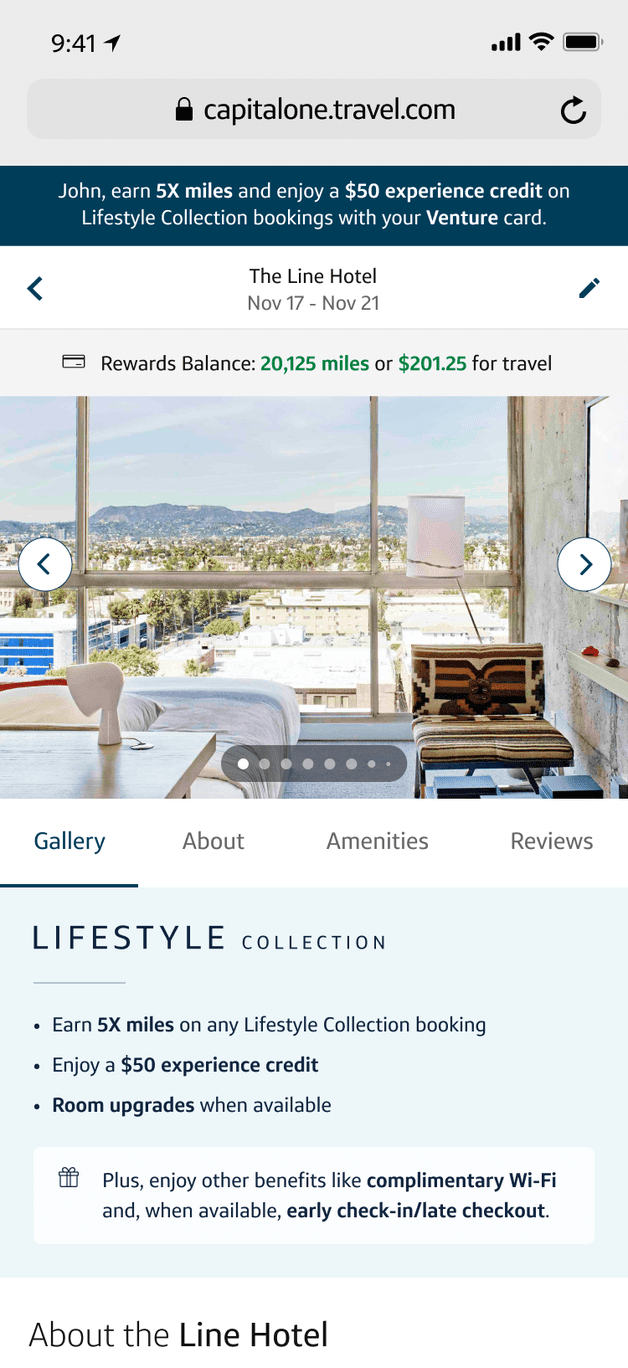 Lifestyle Collection Capital One
