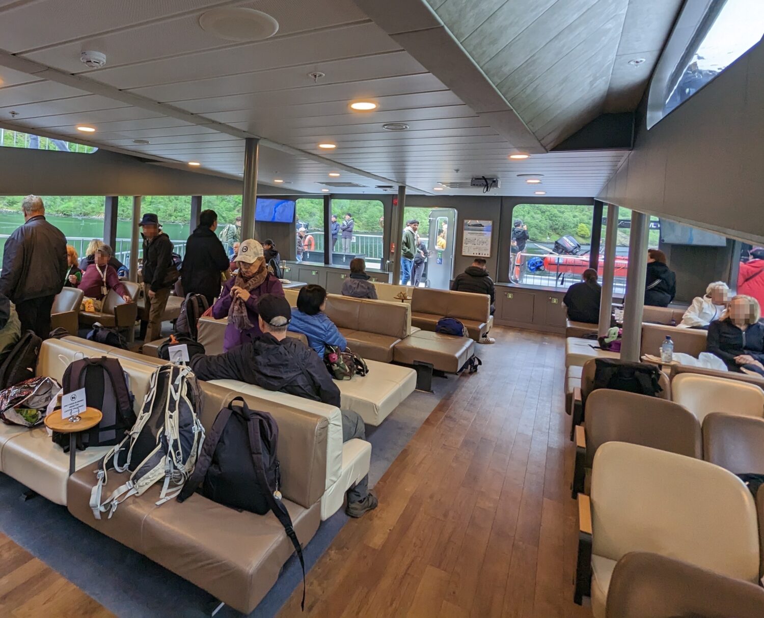 seating on fjord cruise