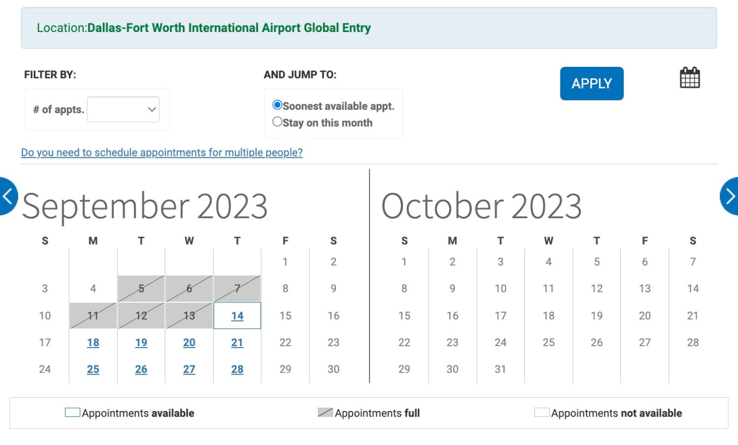 dfw global entry