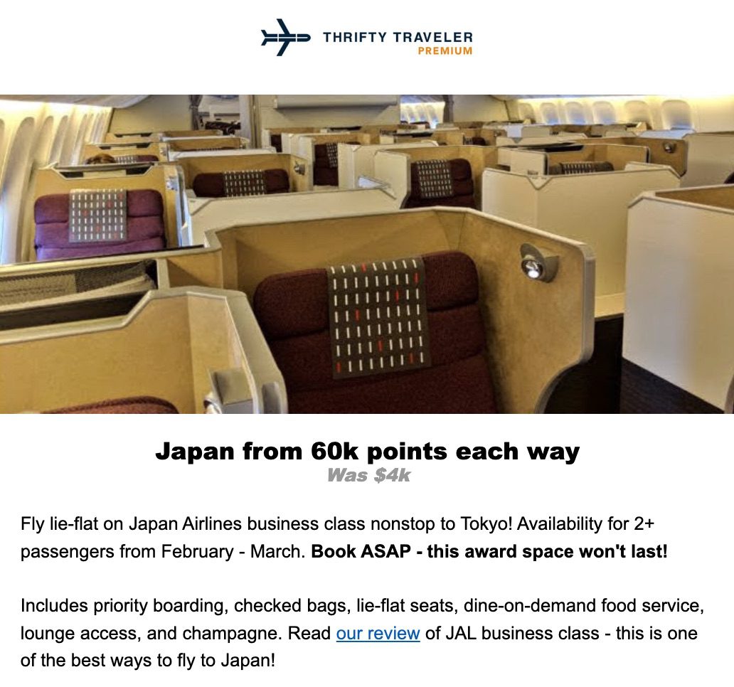 japan airlines deal