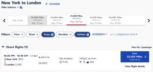 Booking Delta flights with Flying Blue miles