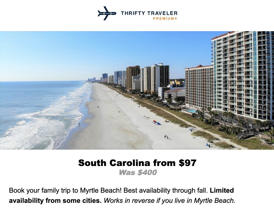 Myrtle Beach, South Carolina flight deal