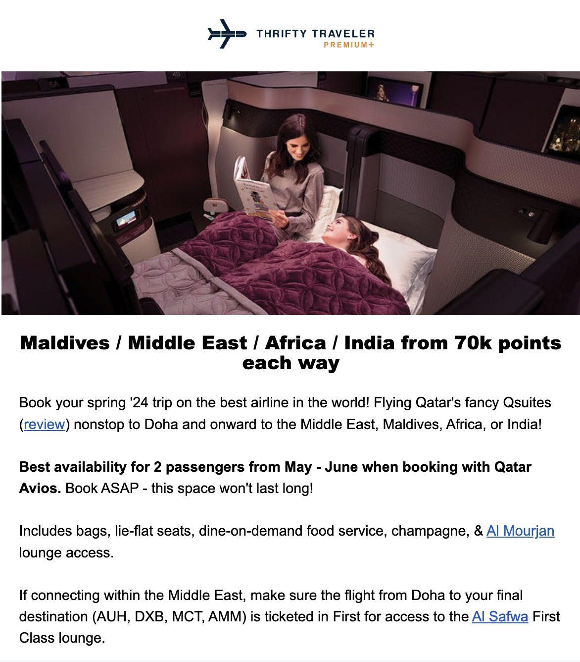 Qatar Airlines business class