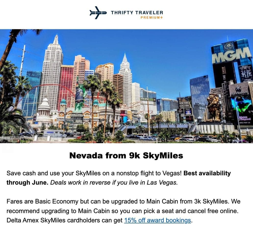 delta skymiles deal las vegas