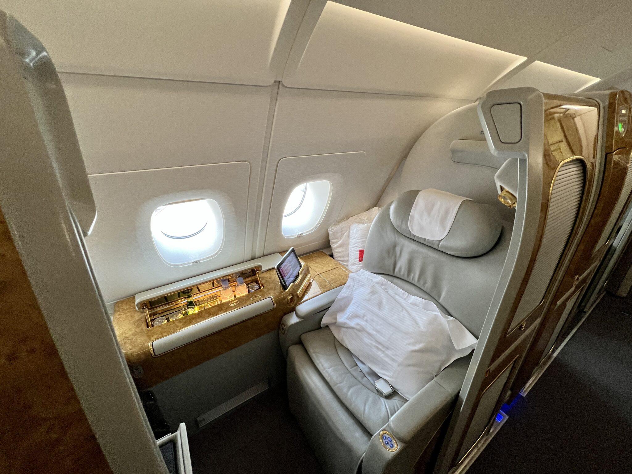 A Suite & Shower Over the Atlantic: Emirates First Class Review, Milan ...