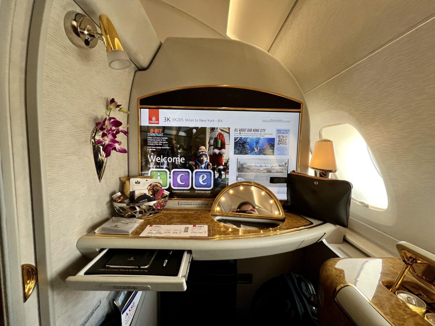 emirates first class seat