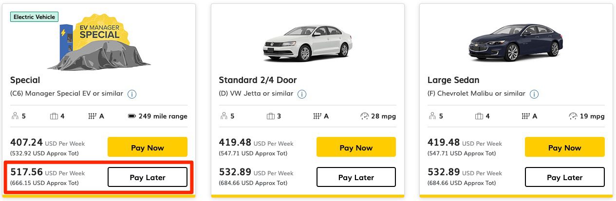 Hertz rental without CDP