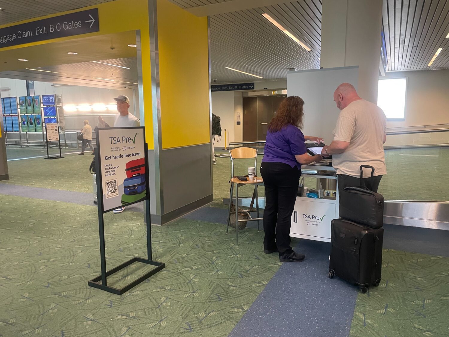 TSA PreCheck walk-up enrollment at PDX airport