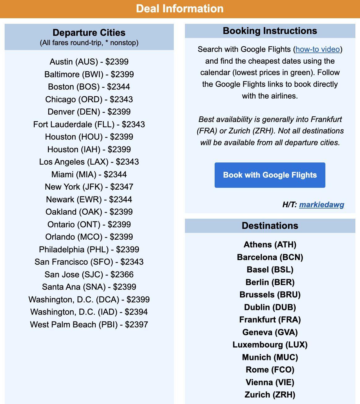 Orlando flight deal