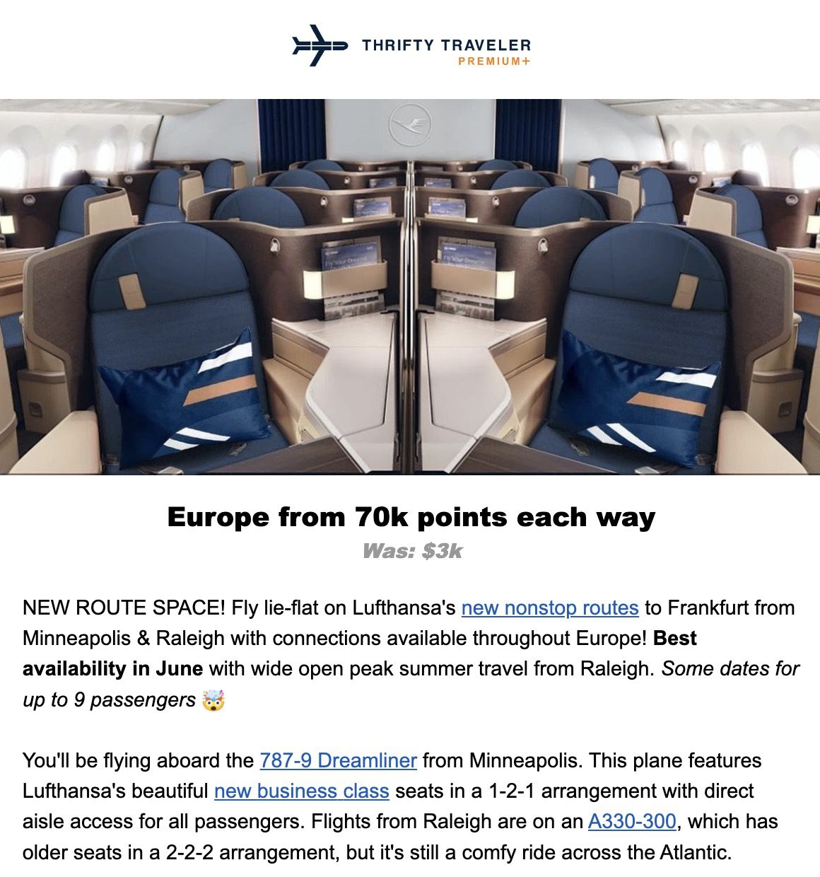 Lufthansa business class
