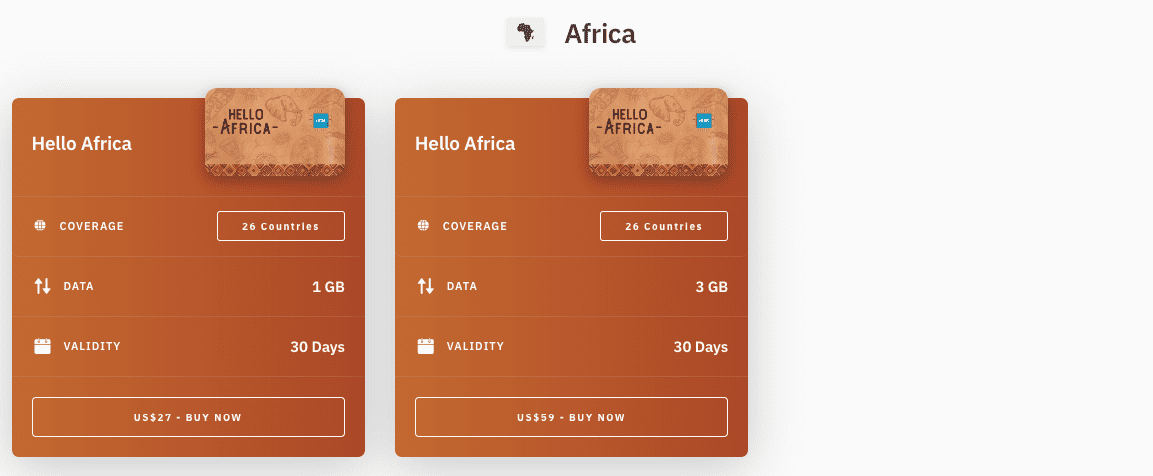 Airalo eSIM Africa Package