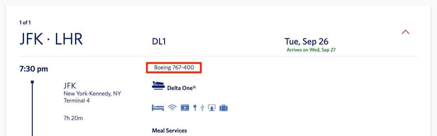 delta one 767