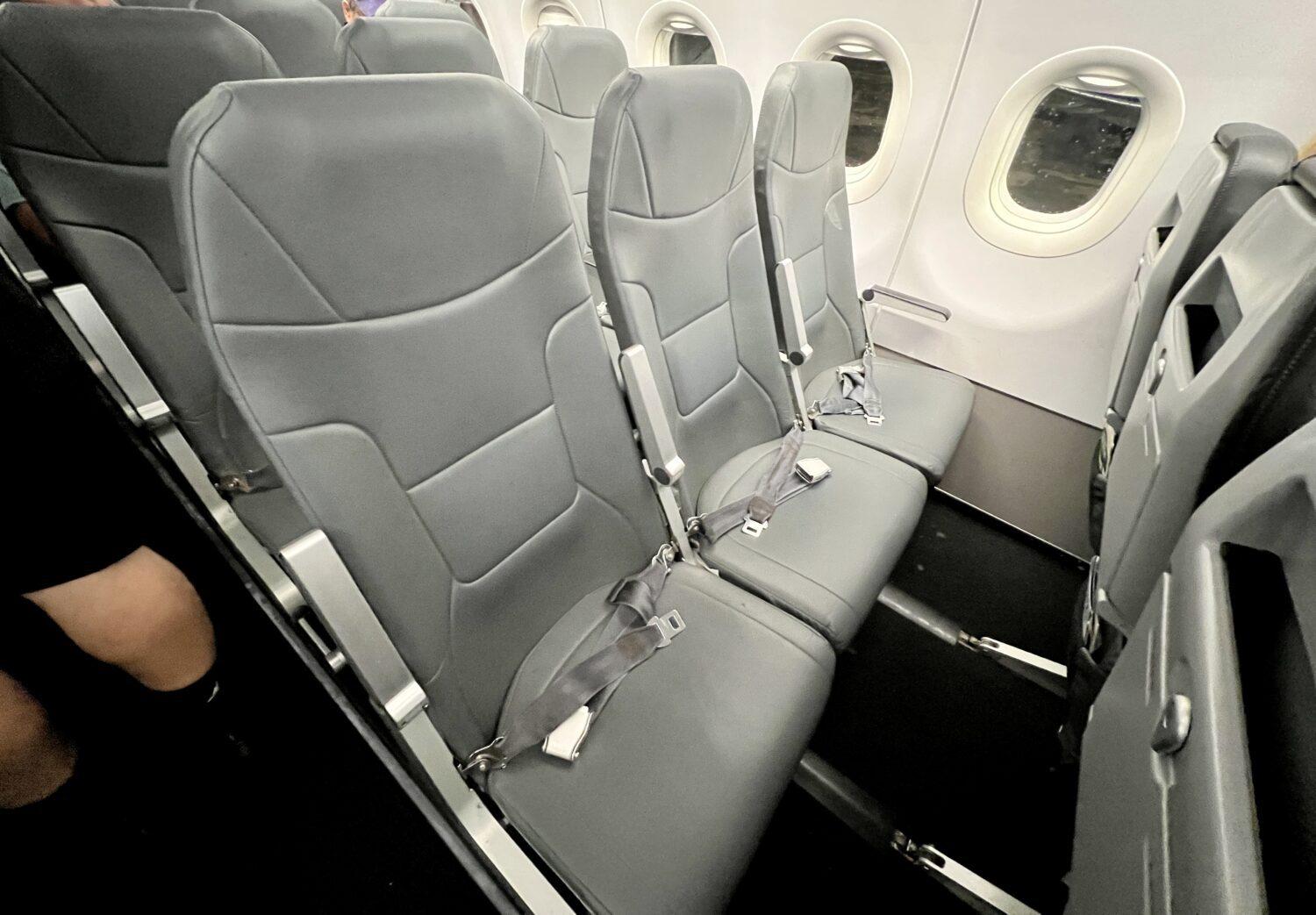 my nephew is 6 feet tall. he has a lot of leg room. he is 200 plus pounds.  - Picture of Frontier Airlines - Tripadvisor