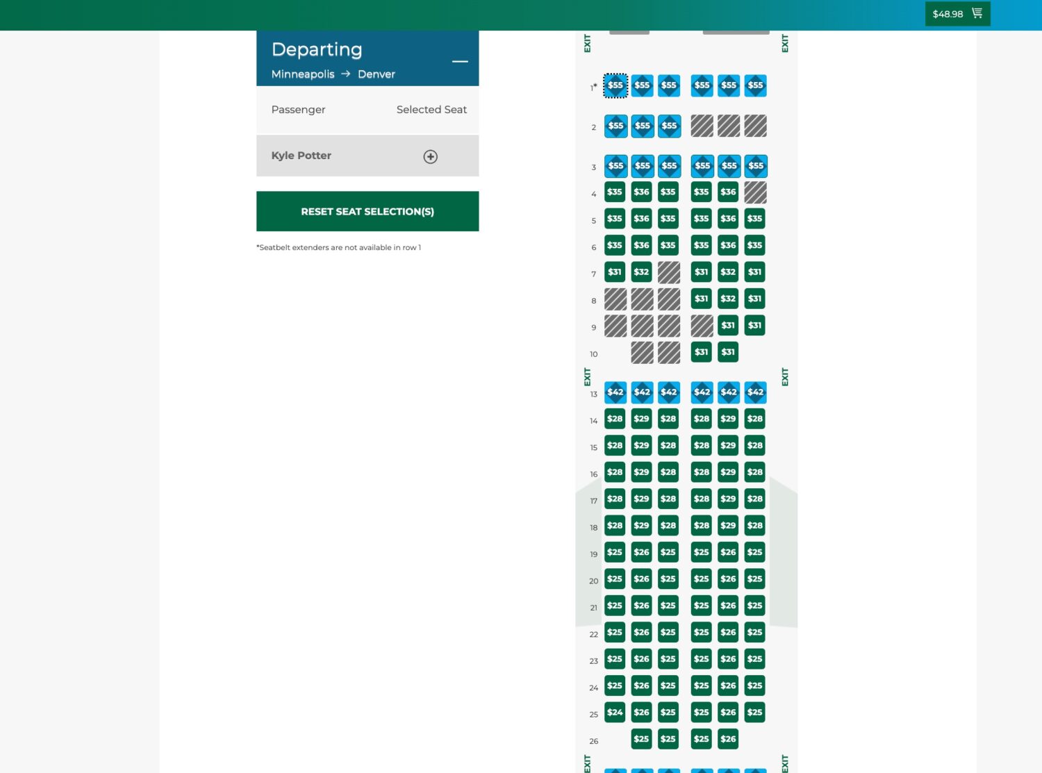 Frontier Airlines F9 Seating Chart – Two Birds Home