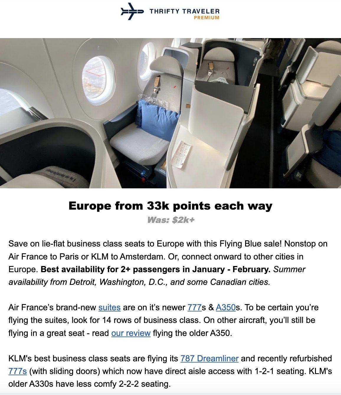 Air France/KLM business class