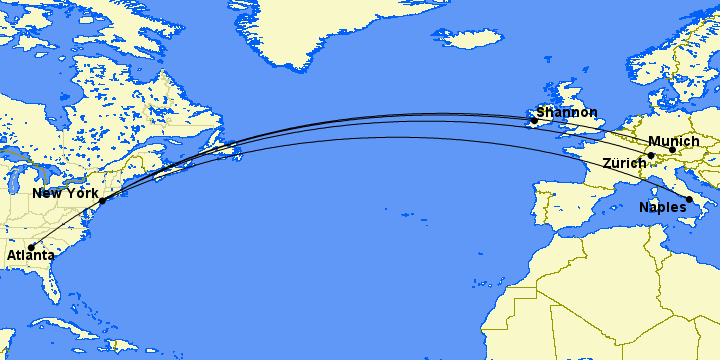 Direct flights from New York to Munich, EWR to MUC non-stop