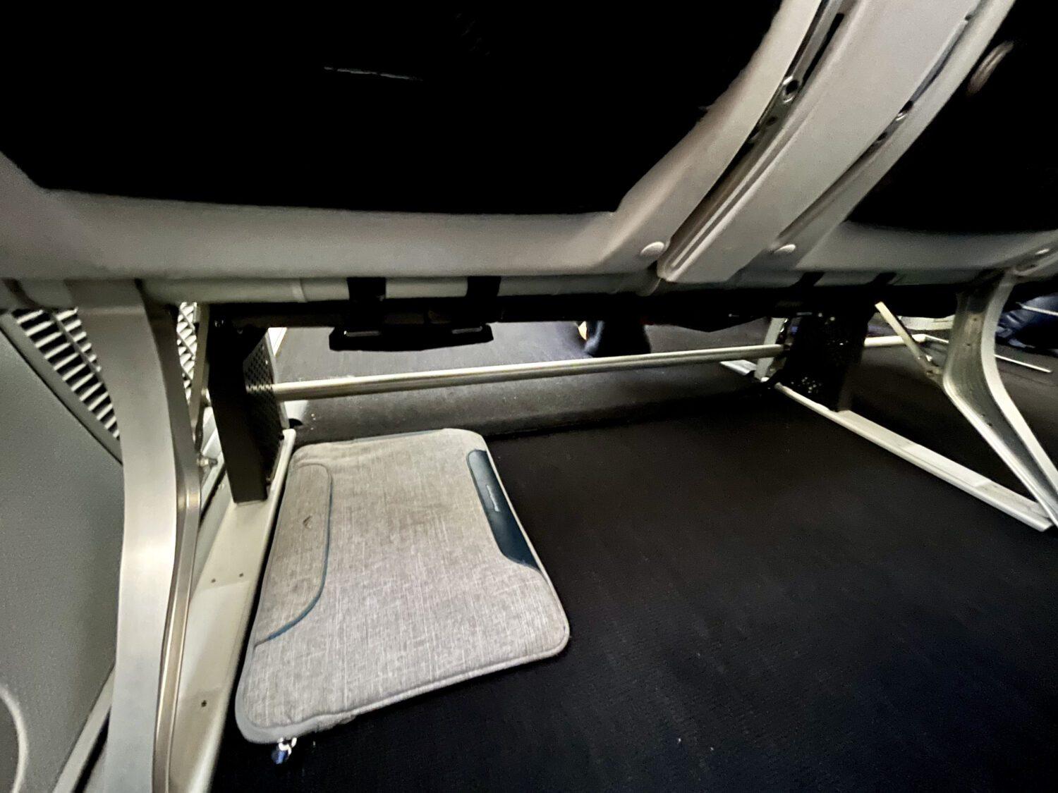 Zipair economy underseat storage