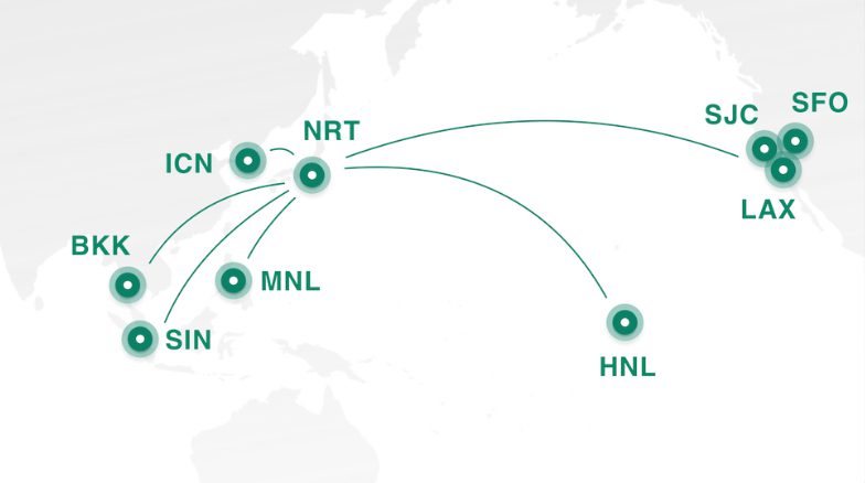 Zipair route map