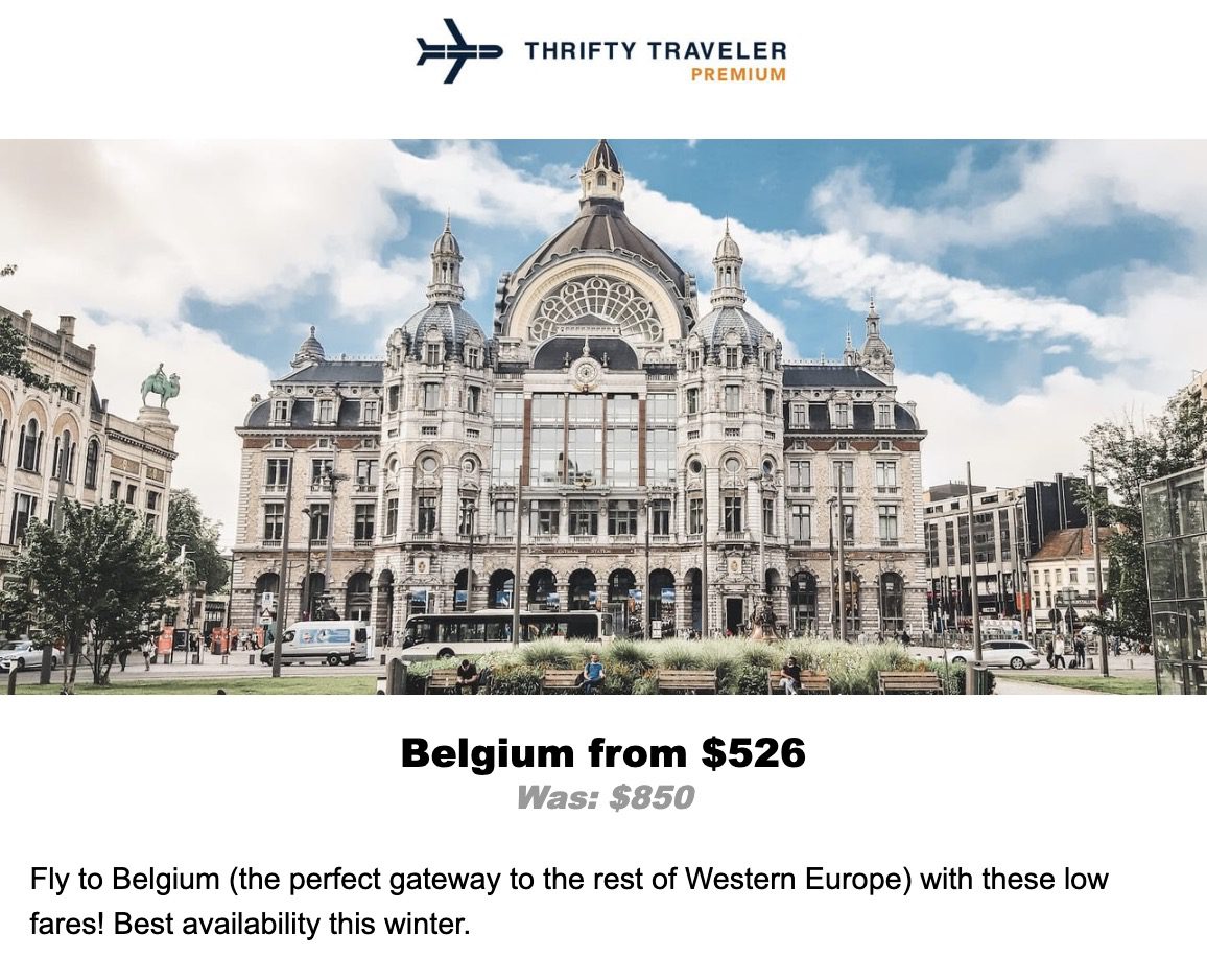 Brussels flight deal