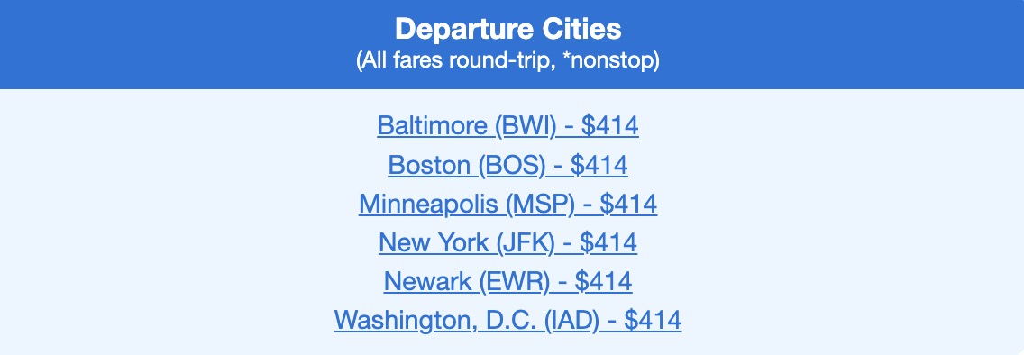 Faroe Islands flight deal
