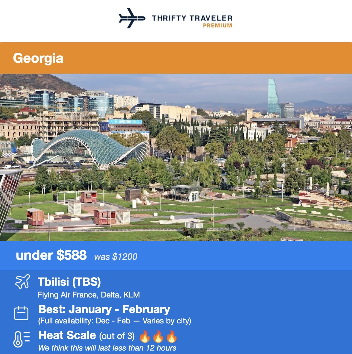 Georgia the country airfare in the $500s