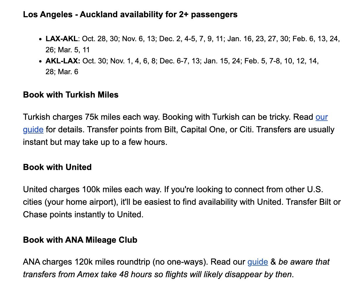 LAX AKL business class