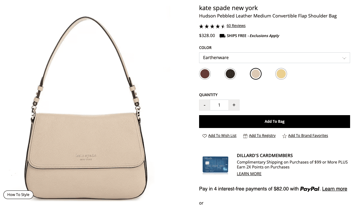 kate spade purse for sale at dillards