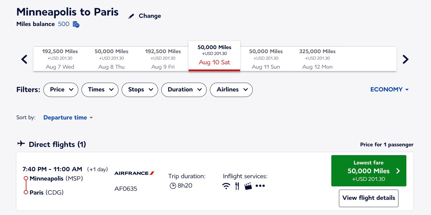 Air France MSP CDG