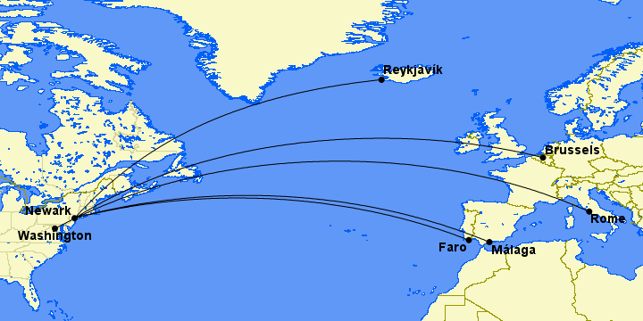 united new routes