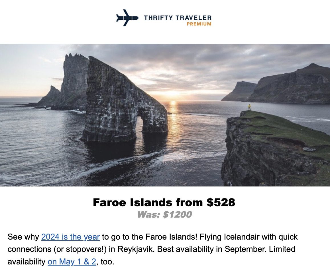 Faroe Islands flight deal