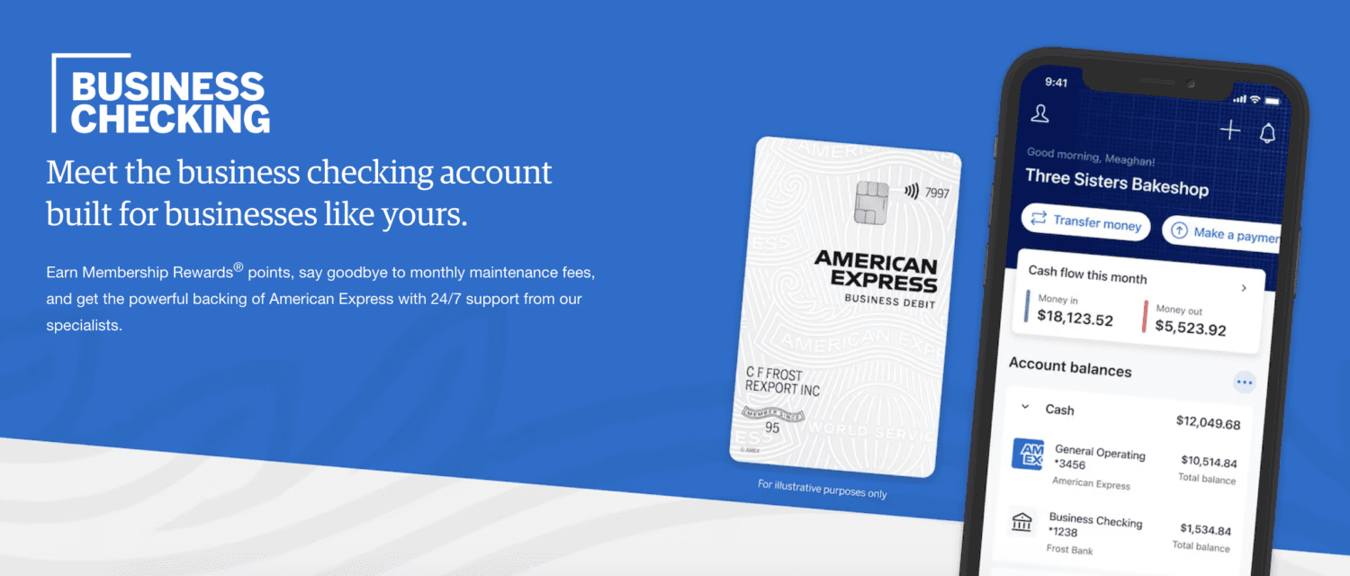 amex business checking graphic