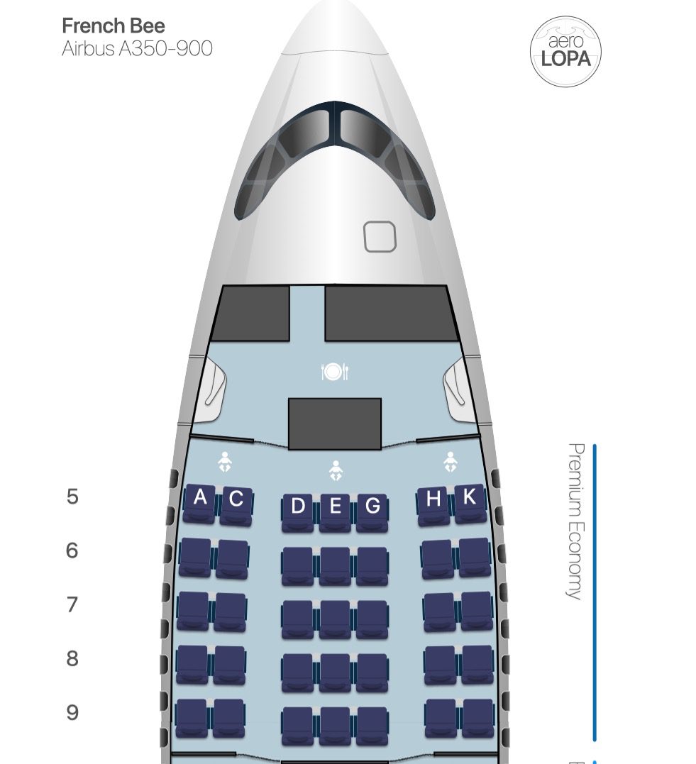 French Bee Premium Economy cabin