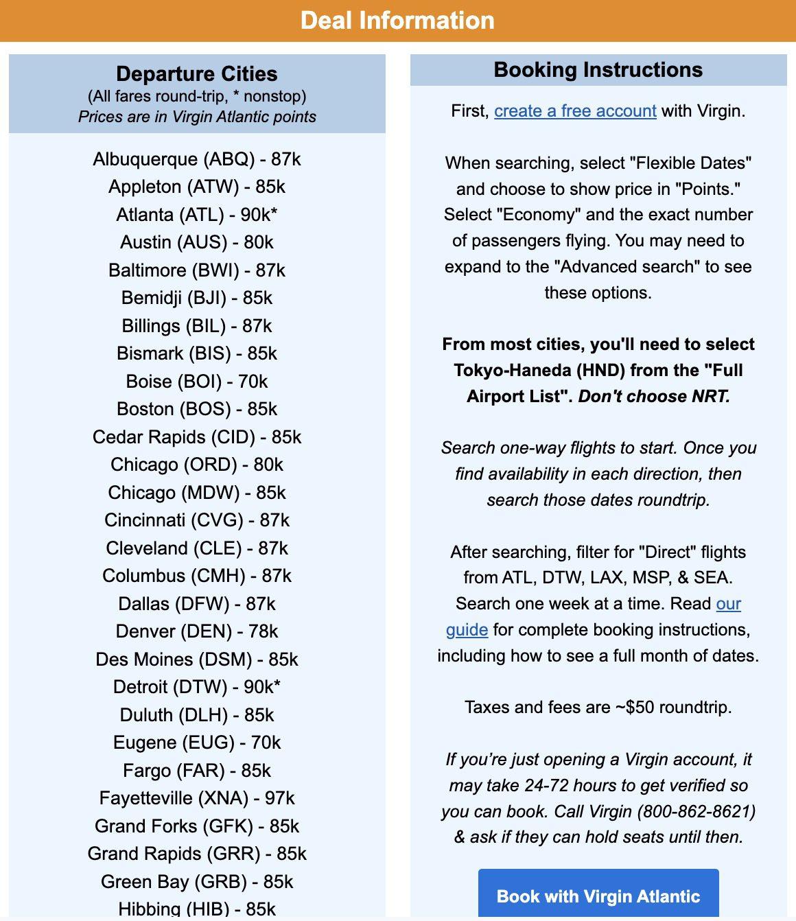 Virgin atlantic points and miles