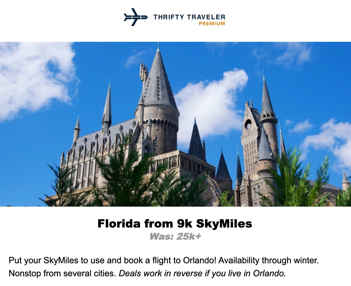 orlando skymiles deal