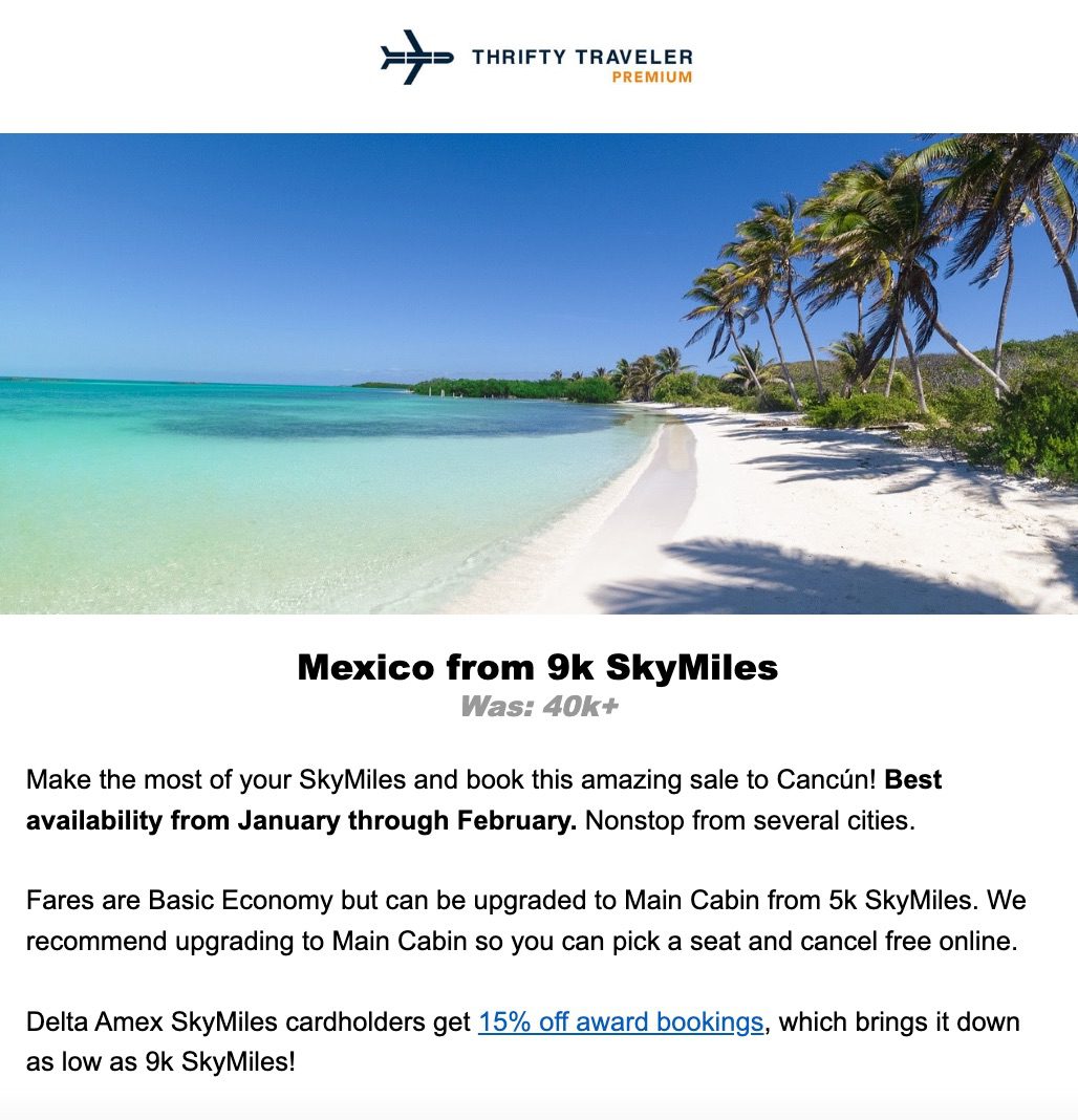 skymiles to cancun