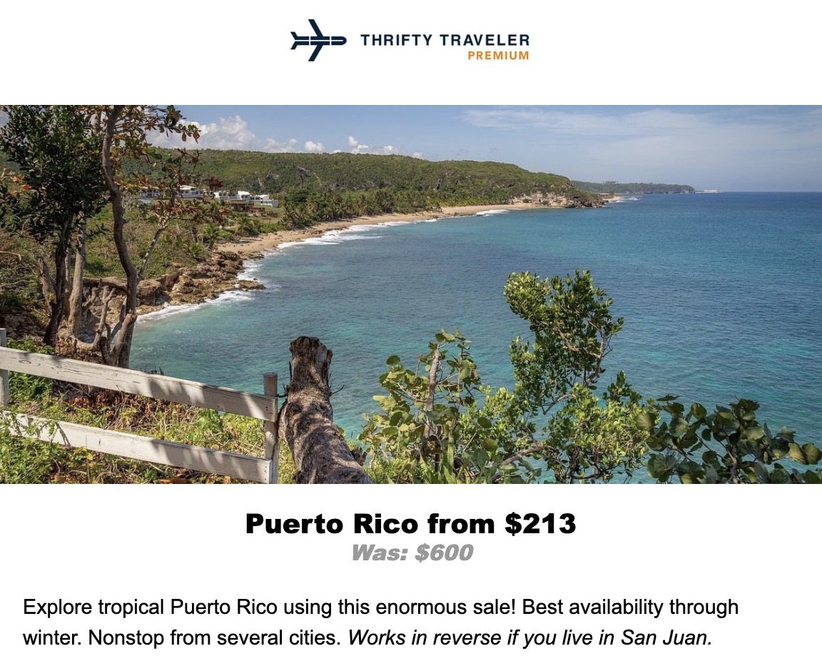 Puerto Rico flight deal