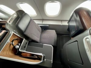 qantas business class seat from above