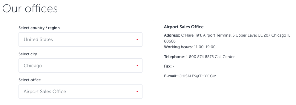Turkish airlines contact