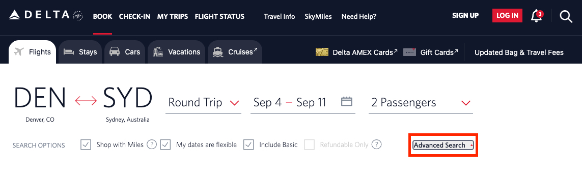 How to Find & Book the Best Delta SkyMiles Deals 21 Delta advanced search