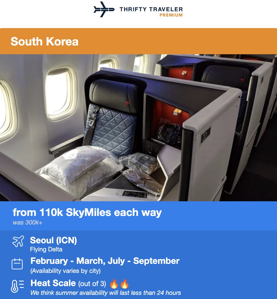 PSA: Check Your Spring Break Flights, Because Airfare is Dropping 13 SkyMiles south korea flight deal