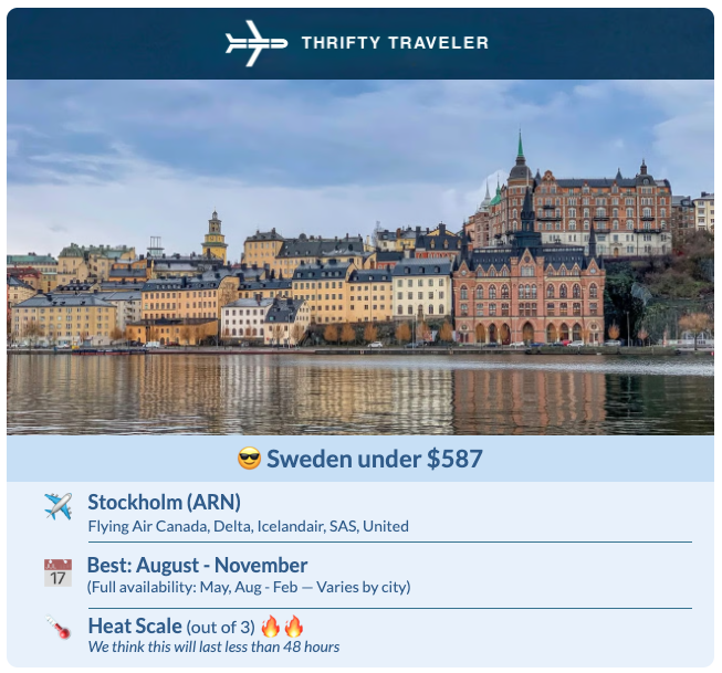The #1 Trick to Saving on Flights to Europe 24 Stockholm flight deal